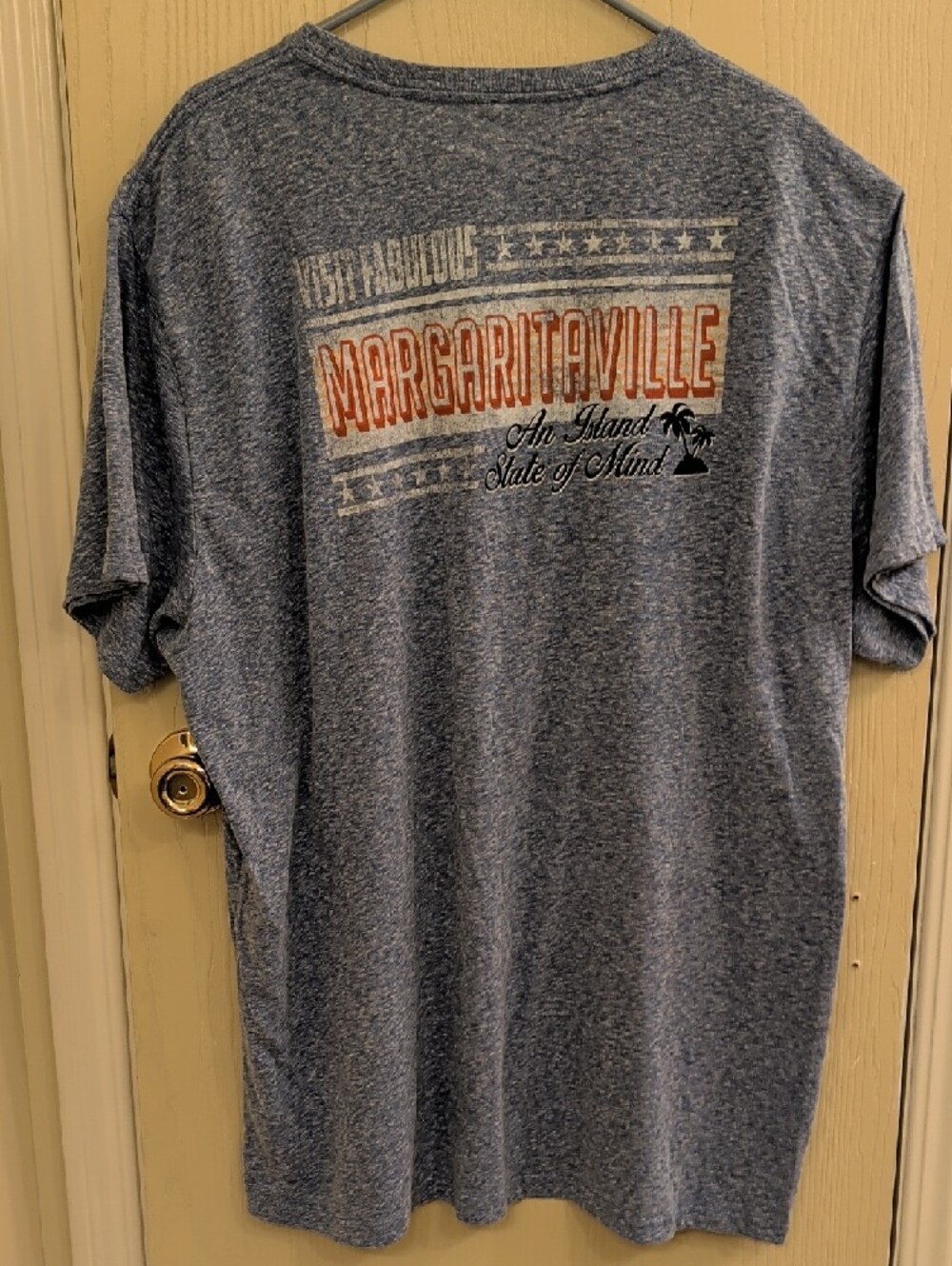 Margaritaville Heather Blue Crew Neck T-Shirt Men’s 3XL Casual Short Sleeve Tee